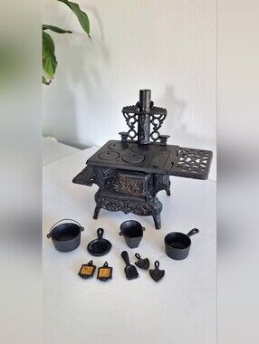 Antique Crescent miniature cast iron stove